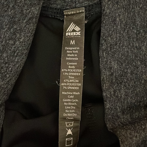 RBX women’s capri workout pants. Size medium. Black with gray top. - Picture 5 of 5